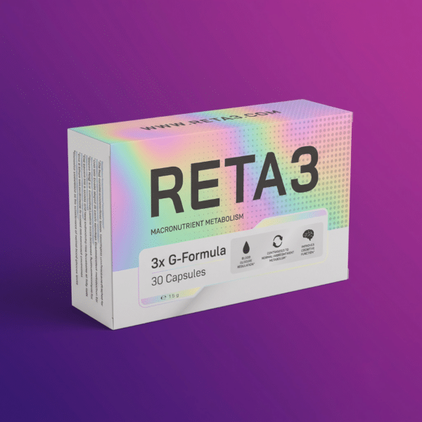 Reta3 Kapseln – Packung mit 30 Kapseln, Nahrungsergänzung mit Zink, Chrom und Guarana